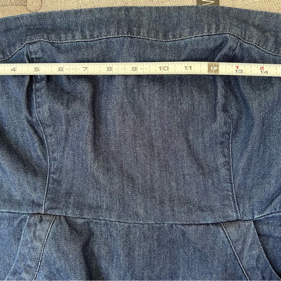Velvet Heart Dress Strapless Denim Maxi Skirt Pockets NWT Size Large - Picture 7 of 8